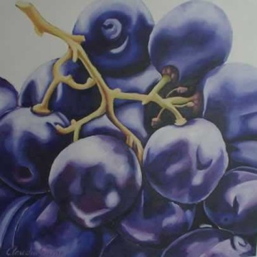 Painting titled "Grape" by Claudia Susan, Original Artwork, Oil