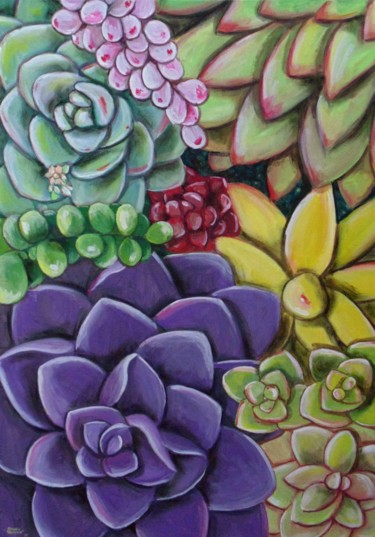 Pintura intitulada "Cama Tropical" por Claudia Varjotie, Obras de arte originais, Acrílico