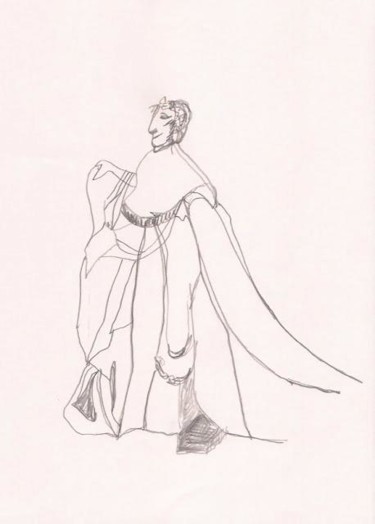 Disegno intitolato "At the" da Claudia Vianello, Opera d'arte originale, Matita