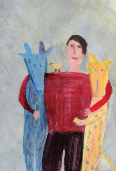 Pittura intitolato "Mailart" da Claudia Vianello, Opera d'arte originale