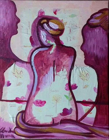 Pittura intitolato "Sui sentieri della…" da Claudia Masia, Opera d'arte originale