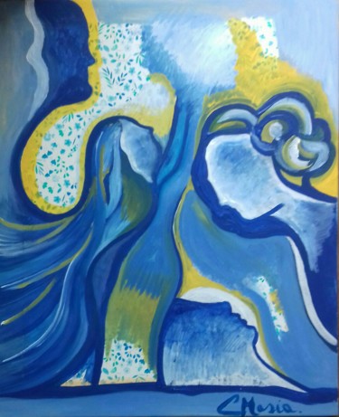 Pittura intitolato "L'arte è donare pez…" da Claudia Masia, Opera d'arte originale