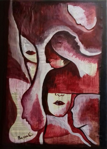 Painting titled "Memorie di una donna" by Claudia Masia, Original Artwork