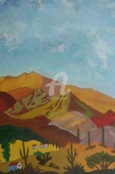 Painting titled "Arizona dream" by Claudie Drapeau, Original Artwork, Acrylic