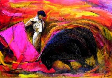 Peinture intitulée "corrida 6" par Claudie Prigent, Œuvre d'art originale