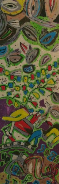 Pintura titulada "C'est la fête avec…" por Claudie Savelli (CLAUDIE-SAVELLI-CLAUDIO), Obra de arte original, Acrílico Montad…