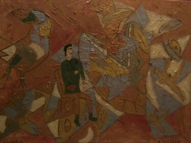 Pintura titulada "Pensées" por Claudie Savelli (CLAUDIE-SAVELLI-CLAUDIO), Obra de arte original, Acrílico Montado en Bastido…