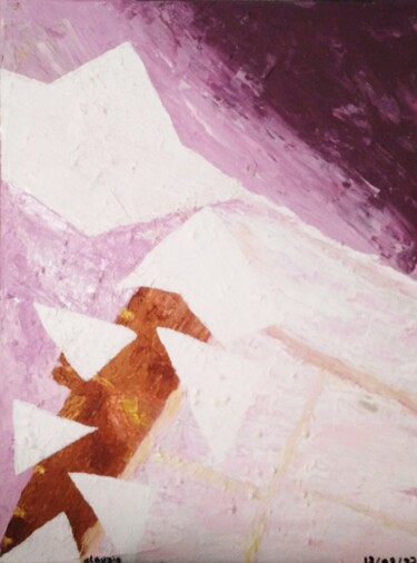 Malerei mit dem Titel "Mirage ,les salins…" von Claudie Savelli (CLAUDIE-SAVELLI-CLAUDIO), Original-Kunstwerk, Acryl Auf Kei…