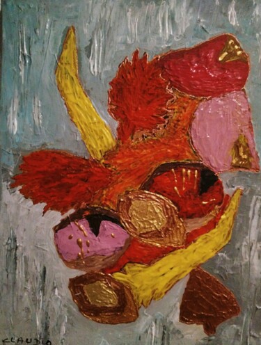 Pintura intitulada "Le simbeu" por Claudie Savelli (CLAUDIE-SAVELLI-CLAUDIO), Obras de arte originais, Acrílico Montado em A…