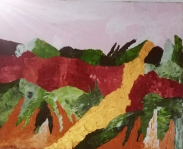 Картина под названием "Terre sauvage" - Claudie Savelli (CLAUDIE-SAVELLI-CLAUDIO), Подлинное произведение искусства, Акрил У…