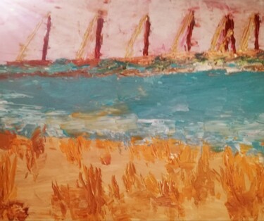 Ζωγραφική με τίτλο "Évasion en mer" από Claudie Savelli (CLAUDIE-SAVELLI-CLAUDIO), Αυθεντικά έργα τέχνης, Ακρυλικό Τοποθετήθ…