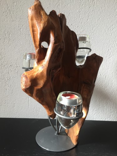 Sculpture intitulée "sculpture abstraite" par Claudie Thedevuide, Œuvre d'art originale, Bois