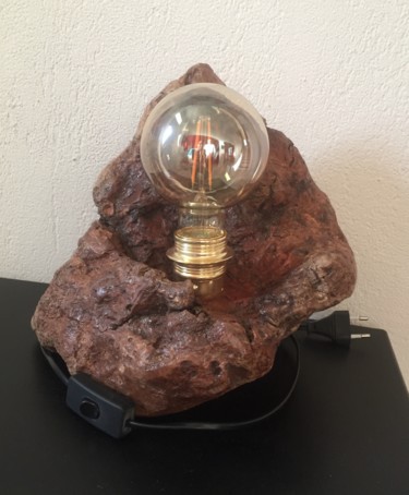 Sculpture intitulée "Lampe de chevet 1" par Claudie Thedevuide, Œuvre d'art originale, Bois