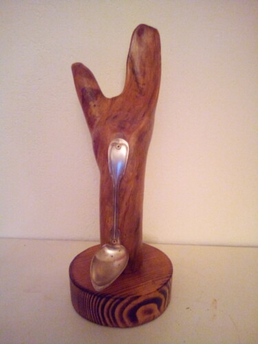 Sculpture intitulée "la main" par Claudie Thedevuide, Œuvre d'art originale, Bois