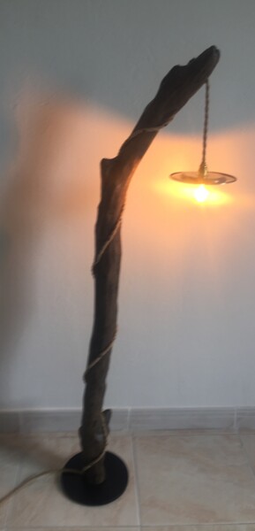 "lampe en bois flott…" başlıklı Heykel Claudie Thedevuide tarafından, Orijinal sanat, Ahşap