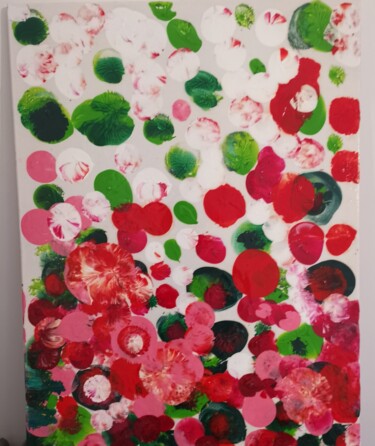 Картина под названием "Explosion de joies" - Claudine Bas Genest Deglin, Подлинное произведение искусства, Акрил