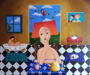 Painting titled "Esperanza" by Claudine Brantes, Original Artwork, Acrylic