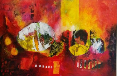 Painting titled "1506-100 x 150cm-30…" by Claudine Chautagnat, Original Artwork, Acrylic