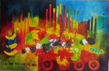 Painting titled "1617-120-x-80-cm.jpg" by Claudine Chautagnat, Original Artwork, Acrylic