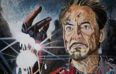 Painting titled "Stark" by Claudine Crispi, Original Artwork, Acrylic