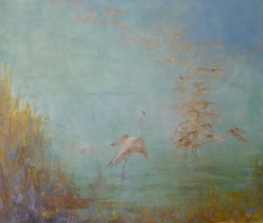 Pittura intitolato "L'envol" da Claudine Fasan, Opera d'arte originale