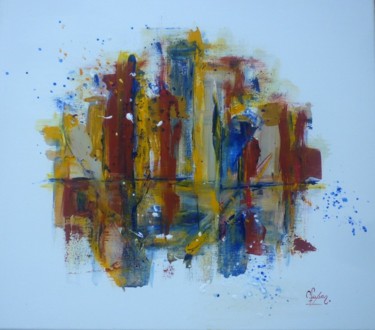 Painting titled "Reflets" by Claudine Fasan, Original Artwork