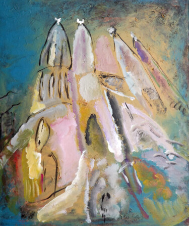Painting titled "0814-17-sagrada-4-6…" by Claudine Gregoire, Original Artwork