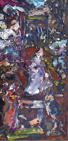 Peinture intitulée "0844-18-echelle-60-…" par Claudine Gregoire, Œuvre d'art originale