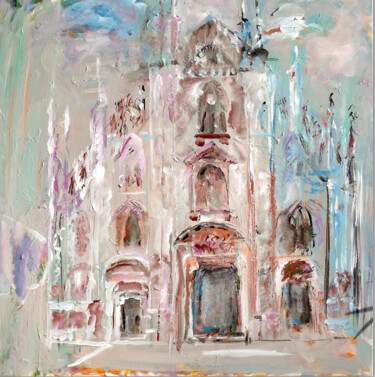 Painting titled "0721-15-il-duomo-1-…" by Claudine Gregoire, Original Artwork, Acrylic