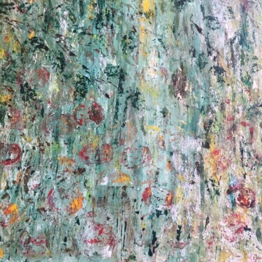 Картина под названием "Verger en automne" - Claudine Janel, Подлинное произведение искусства, Акрил Установлен на Деревянная…