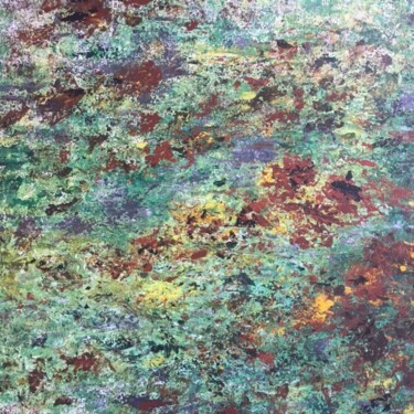 Картина под названием "Feuilles d'automne…" - Claudine Janel, Подлинное произведение искусства, Акрил Установлен на Деревянн…