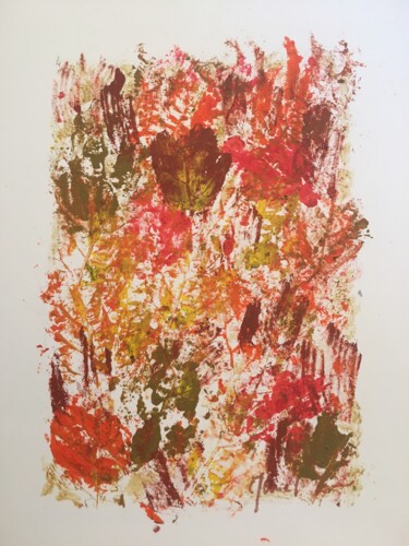 Peinture intitulée "Octobre dans le pré…" par Claudine Janel, Œuvre d'art originale, Acrylique