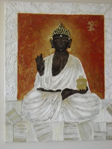 Painting titled "bouddha.jpg" by Claudine Prevot, Original Artwork