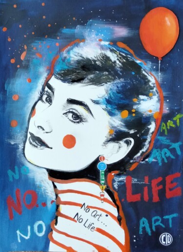 Painting titled "No Art no Life" by Claudine Sieurin, Original Artwork, Acrylic