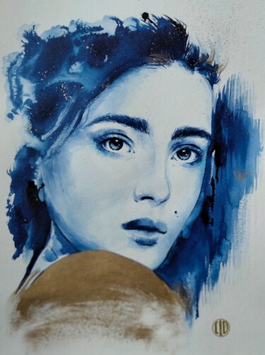 Pintura intitulada "Blue Sky" por Claudine Sieurin, Obras de arte originais, Tinta