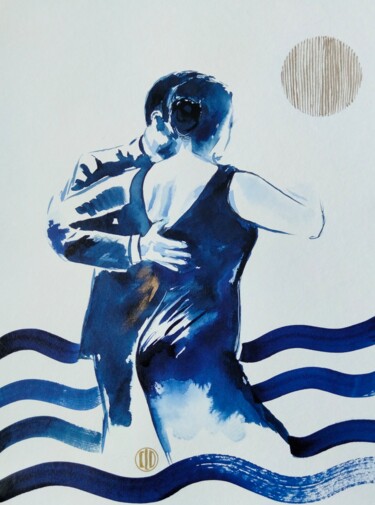 Картина под названием "Tango" - Claudine Sieurin, Подлинное произведение искусства, Чернила