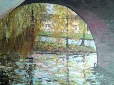 Картина под названием "Arche du pont Moret…" - Claudine Viégas, Подлинное произведение искусства, Масло
