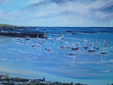 Painting titled "Ile de Groix Bretag…" by Claudine Viégas, Original Artwork, Acrylic