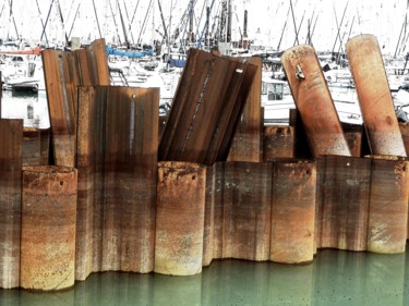 Photographie intitulée "Port HALIGUEN VENDU" par Claudine Ziga, Œuvre d'art originale, Photographie manipulée