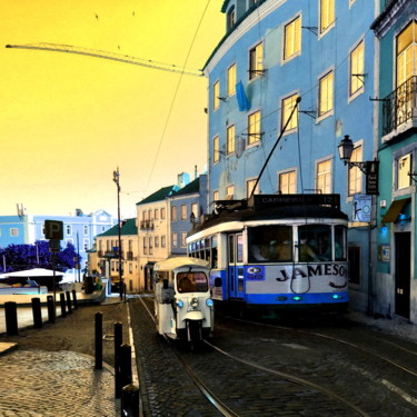 Photographie intitulée "Tuk-Tuk à Lisbonne" par Claudine Ziga, Œuvre d'art originale