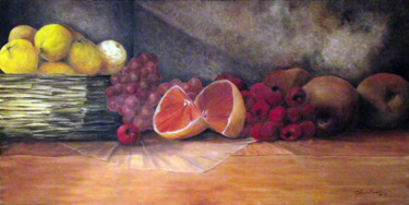 Pintura intitulada "sobre-mesa.jpg" por Claudinei, Obras de arte originais, Óleo