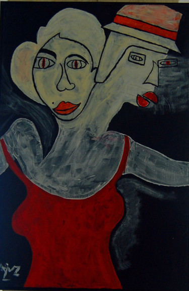 Pintura titulada "les danseurs" por Claudine Leroy, Obra de arte original, Acrílico