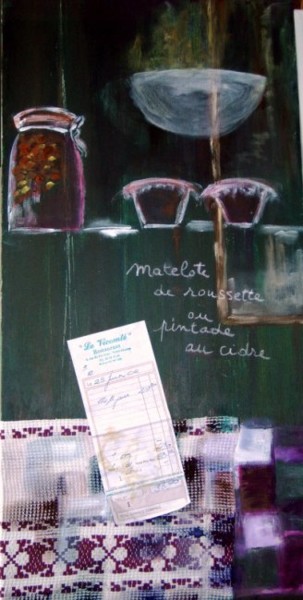 Malerei mit dem Titel "au Vicomté" von Claudine Roques Ayache, Original-Kunstwerk, Öl