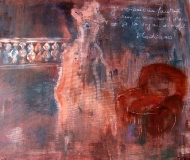 Peinture intitulée "hotel du lac" par Claudine Roques Ayache, Œuvre d'art originale, Huile