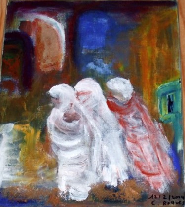 Peinture intitulée "enfance algerienne" par Claudine Roques Ayache, Œuvre d'art originale, Huile