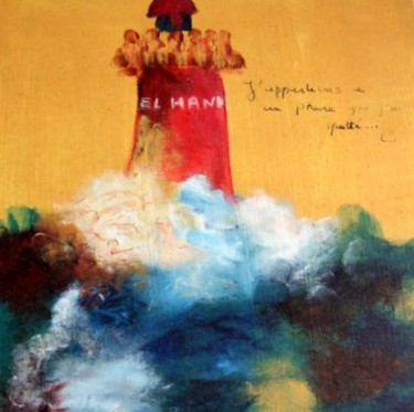 Peinture intitulée "le phare d'El Hank" par Claudine Roques Ayache, Œuvre d'art originale