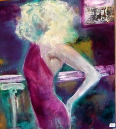 Painting titled "Pin Up" by Claudine Roques Ayache, Original Artwork, Oil