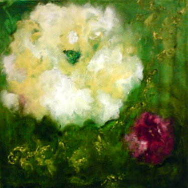 Peinture intitulée "jeu de fleurs 3" par Claudine Roques Ayache, Œuvre d'art originale, Huile