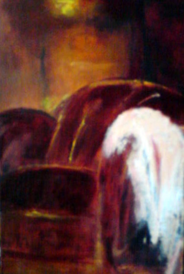 Painting titled "fauteuil cheri" by Claudine Roques Ayache, Original Artwork, Oil