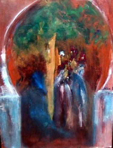 Painting titled "Sidibourêve" by Claudine Roques Ayache, Original Artwork, Oil